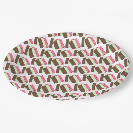 スプマニイタリアンゲラトアイスクリームデザートスプマーン ペーパープレート (アングル)