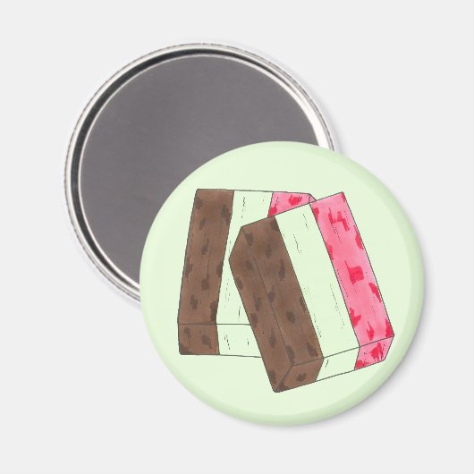 スプマニイタリアンゲラトアイスクリームデザートスプマーン マグネット (正面/裏面)