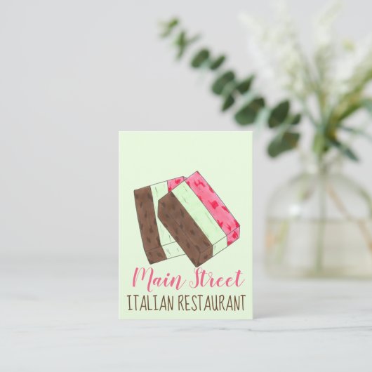 スプモニジェラートイタリアンレストランフード 名刺 (スタンド正面)