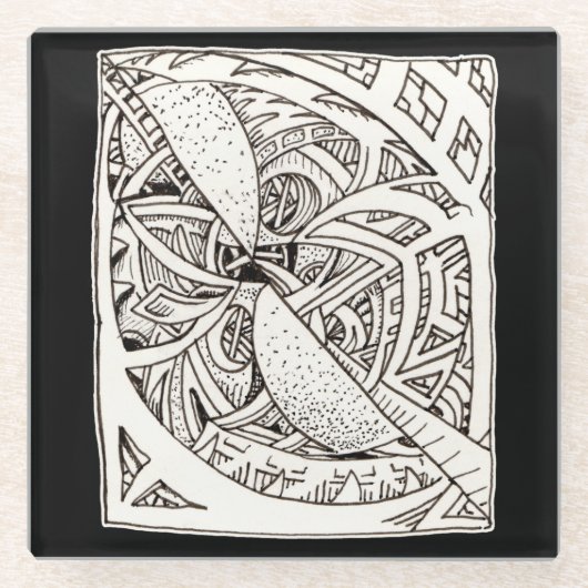 スプライスの間違い ガラスコースター (正面)