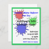 スプラカラフルッツボーイズ誕生日招待状 招待状 (正面/裏面)