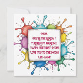 スプラッおもしろい絵を描シュ誕生日 カード (裏面)