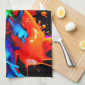 スプラッカラフルシュ抽象芸術 キッチンタオル (四つ折り)