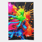 スプラッカラフルシュ抽象芸術 キッチンタオル (縦)