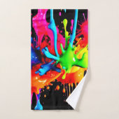 スプラッカラフルシュ抽象芸術 バスタオルセット (ハンドタオル)