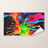 スプラッカラフルシュ抽象芸術 バスタオルセット (ハンドタオル)