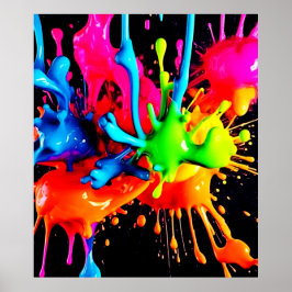 スプラッカラフルシュ抽象芸術 ポスター