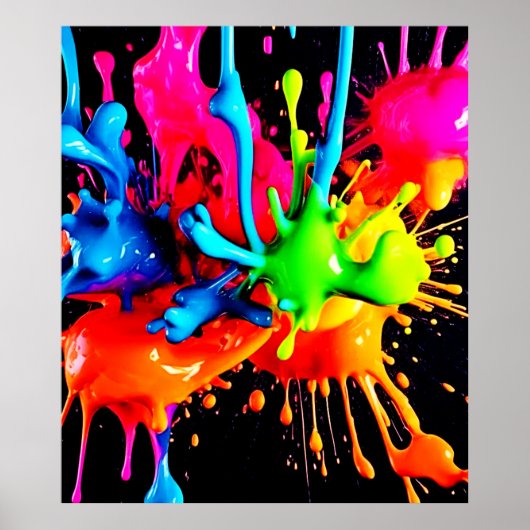 スプラッカラフルシュ抽象芸術 ポスター (正面)