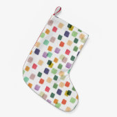 スプラッカラフルシュ:抽象芸術のシームレスな背景 スモールクリスマスストッキング (正面 (吊り時))