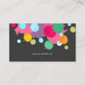 スプラッカラフル絵を描シュクリエイティブアーティスト 名刺 (裏面)