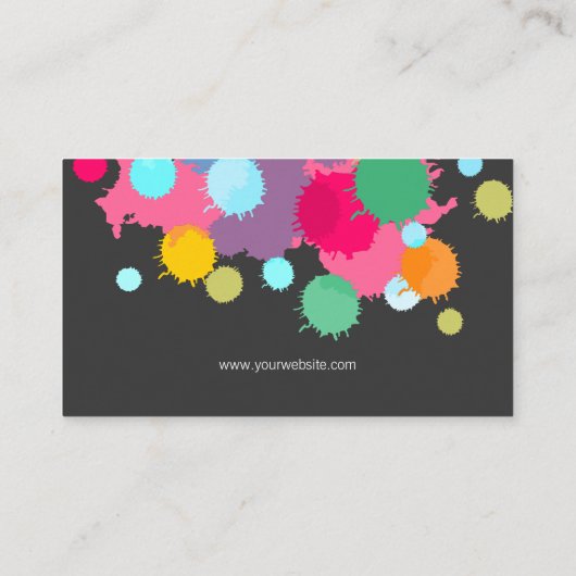 スプラッカラフル絵を描シュクリエイティブアーティスト 名刺 (裏面)