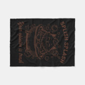 スプラッシュあなたの意見はゴミ箱おもしろい猫 フリースブランケット (正面(横))