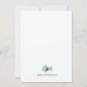 スプラッシュおもしろい水おもしろい誕生日招待状 招待状 (裏面)