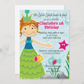 スプラッシュおもしろい水おもしろい誕生日招待状 招待状 (正面/裏面)