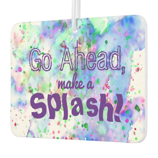 スプラッシュおもしろい水カラーの絵を描（ばちゃばちゃ）跳ねる カーエアーフレッシュナー (左)