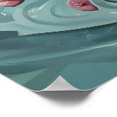 スプラッシュかわいいおもしろいポスターと引用文 ポスター (角)