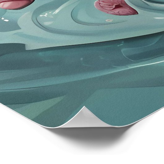 スプラッシュかわいいおもしろいポスターと引用文 ポスター (角)