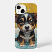 スプラッシュかわいいおもしろいポスターと引用文 iPhoneケース (裏面)