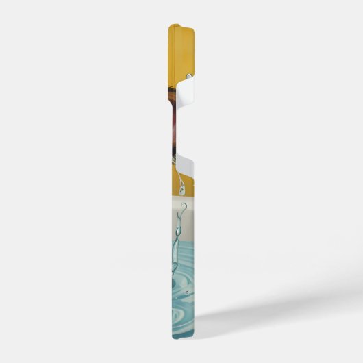 スプラッシュかわいいおもしろいポスターと引用文 iPhoneケース (左側面)