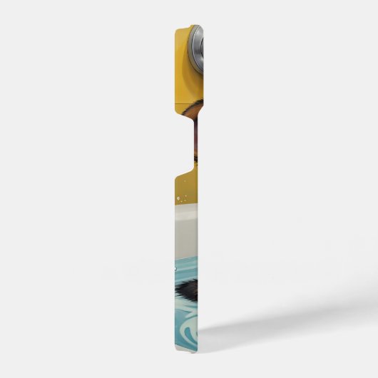 スプラッシュかわいいおもしろいポスターと引用文 iPhoneケース (右側面)