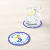 スプラッシュで泳ぐ人魚の誕生日パーティー ラウンドペーパーコースター (インサイチュ)