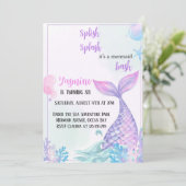 スプラッシュな人魚の誕生日の招待状 招待状 (スタンド正面)