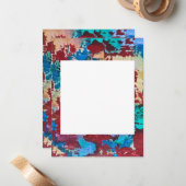 スプラッシュな手の絵を描抽象芸術アートのブラシストローク ノートカード (正面/裏面インサイチュ)