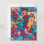 スプラッシュな手の絵を描抽象芸術アートのブラシストローク ノートカード (裏面)