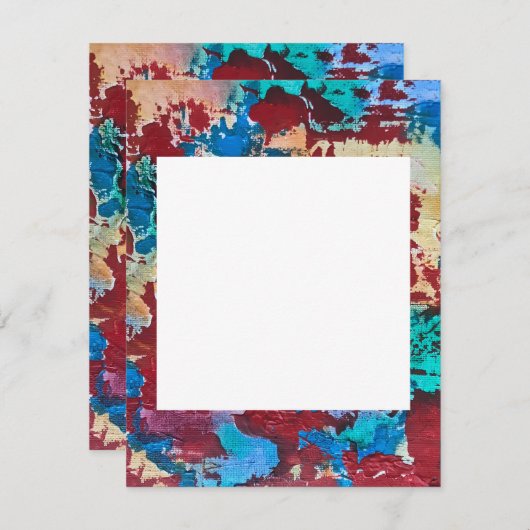 スプラッシュな手の絵を描抽象芸術アートのブラシストローク ノートカード (正面/裏面)