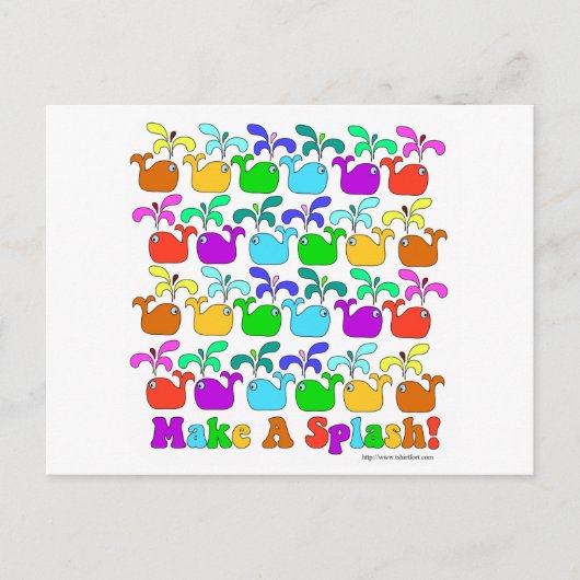 スプラッシュをする ポストカード (正面)