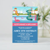 スプラッシュを作ろう!ウォーターパークバースデーパーティー 招待状 (スタンド正面)