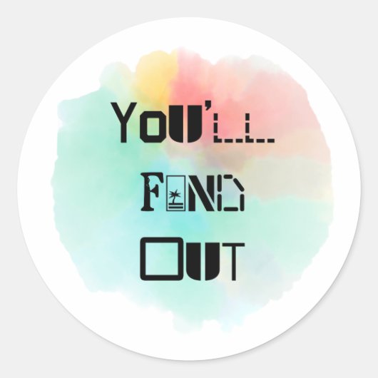 スプラッシュを見つける ラウンドシール (正面)