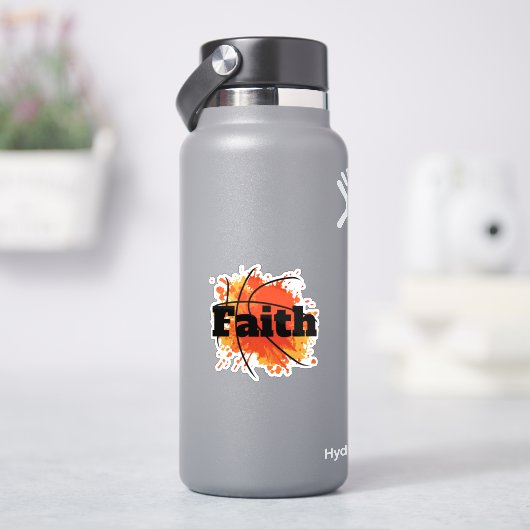 スプラッシュアートとバスケットボール信仰デザイン シール (HydroFlask)