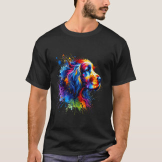 スプラッシュアートイングリッシュセッター Tシャツ