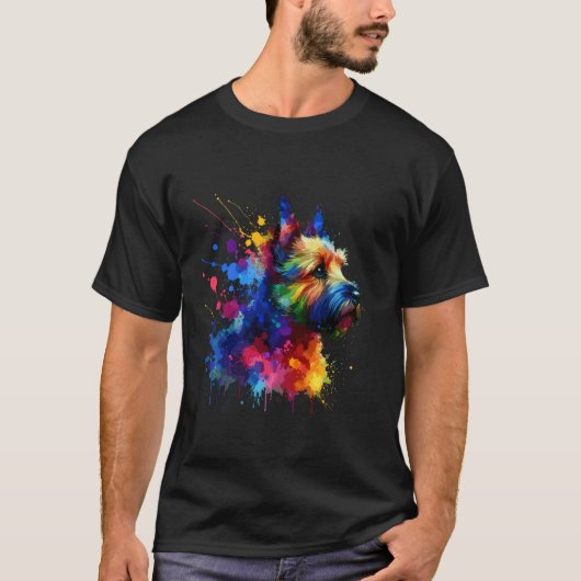 スプラッシュアートノーリッチテリア Tシャツ (正面)