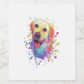 スプラッシュアートラブラドールレトリエバーラボギフトメンズ ワインラベル (シングルラベル)