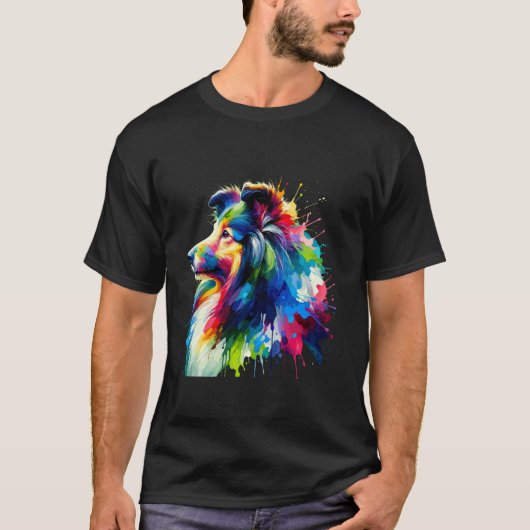 スプラッシュアート シェルティ Tシャツ (正面)