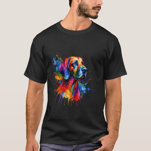 スプラッシュアート ポインター ドッグ Tシャツ (正面)