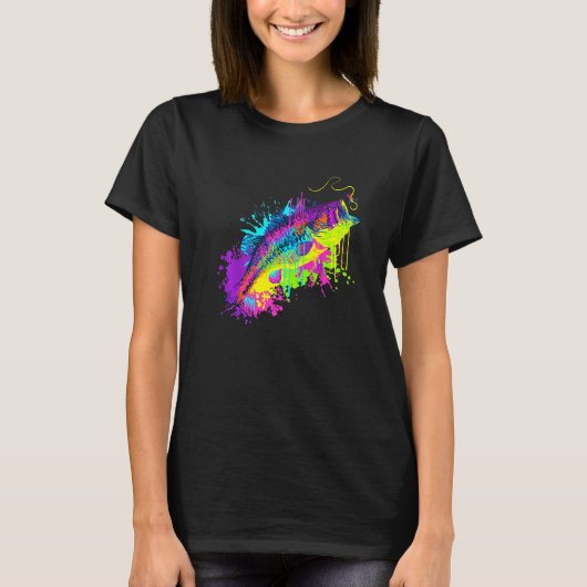 スプラッシュアート 魚 釣り Tシャツ (正面)