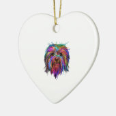 スプラッシュアートHavanese Cute Bichon Habanero Gift セラミックオーナメント (左)