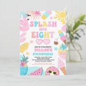 スプラッシュインエイトロピカルビーチ8誕生日 招待状 (スタンド正面)