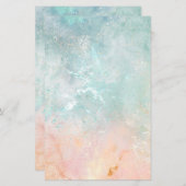 スプラッシュインクウォーターカラー背景、パステルカラフル (正面/裏面)