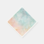 スプラッシュインクウォーターカラー背景、パステルカラフル スタンダードカクテルナプキン (角)