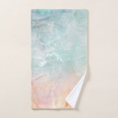 スプラッシュインクウォーターカラー背景、パステルカラフル バスタオルセット (ハンドタオル)