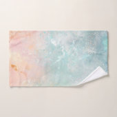 スプラッシュインクウォーターカラー背景、パステルカラフル バスタオルセット (ハンドタオル)