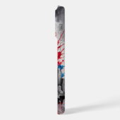 スプラッシュインクスケッチ超高層ビルスカイライン iPhoneケース (左側面)