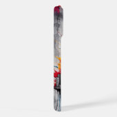 スプラッシュインクスケッチ超高層ビルスカイライン iPhoneケース (右側面)