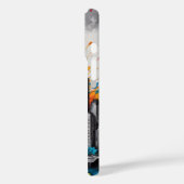 スプラッシュインク水色スクレーパーのシティーラインカバー Case-Mate iPhoneケース (裏面 / 左)