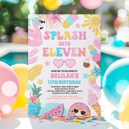 スプラッシュインセブンイレトロピカルビーチ11誕生日 招待状