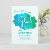 スプラッシュウォーターのカラー招待状 招待状 (スタンド正面)